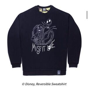 Oh my Disney Jack and Sally reversible sweatshirt size Medium like new!